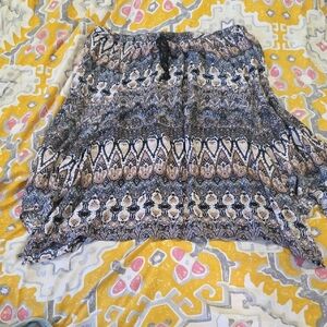 Bohemian A-Line Skirt with Intricate Patterns